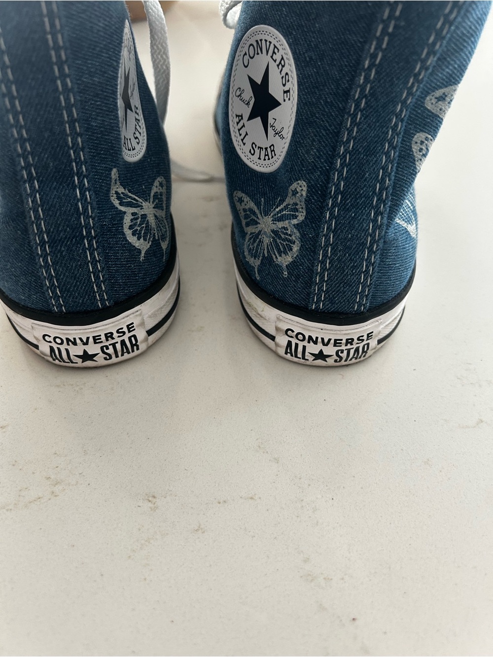 Converse Blue Butterfly High-Top Sneakers - Picture 2 of 4